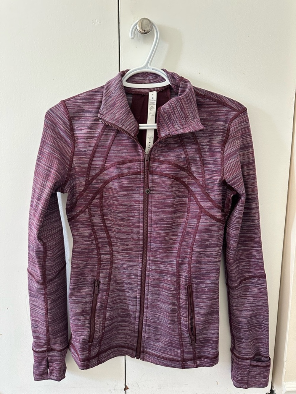 lululemon athletica Maroon Heather Zip-Up Define Jacket | Size 6
